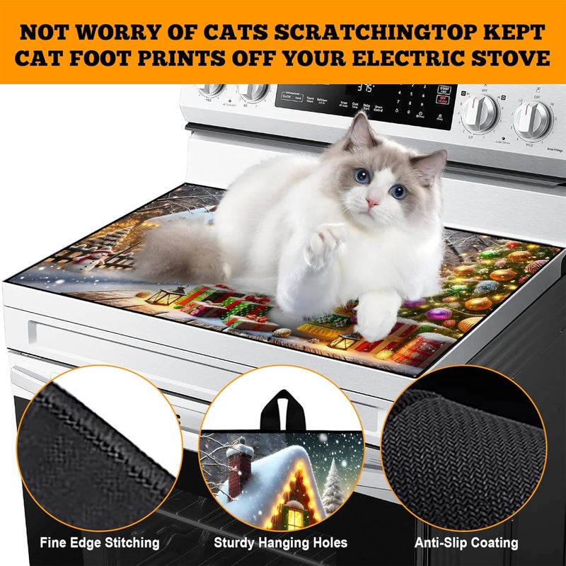 AOHMPT Stove Top Cover for Electric Stove: 28''×20'' Stove Cover Elevate Your Kitchen Reliable Heat Protection,Non-Slip Kitchen Decor (MAI-Z2411176) - Image 4